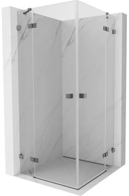 Mexen Lunar Duo kabina prysznicowa uchylna 105 x 105 cm, transparent, gun metal - 834-105L-105P-95-00