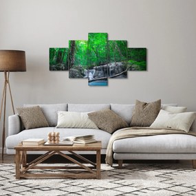 Obraz - Wodospad Erawan, Kanchanaburi, Tajlandia (125x70 cm)
