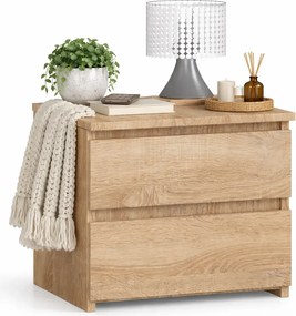 Niska Szafka Nocna Z Szufladami Dąb Sonoma S3-H18