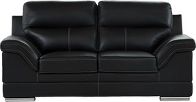 Kanapa 2-osobowa MONIKA ze skóry bawolej – Kolor czarny