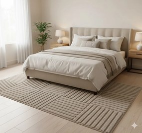 Dywan nowoczesny Art 3D Kwadraty beżowy 80 cm x 250 cm