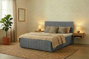 Łóżko OTTO 120x200 cm Jasny szary Z materacem