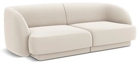 Beżowa aksamitna sofa 184 cm Miley − Micadoni Home