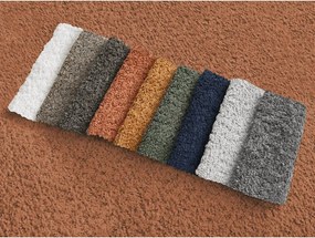 Pomarańczowy rozkładany/ze schowkiem narożnik z materiału bouclé (lewostronny/z szezlongiem) Montaigne – Bobochic Paris