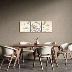 Obraz - Szczęśliwy jednorożec (z zegarem) (90x30 cm)