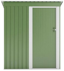 Domek ogrodowy metalowy z blachy ocynkowanej w kolorze szałwiowym - 1,39 m² - BIRON