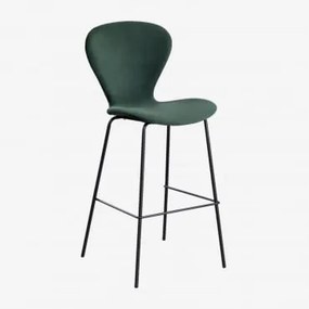 Na Wysokim Stołku. ↑75 Cm & Czarny & Aksamitny Jungle Green & Terciopelo - Sklum