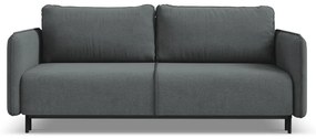 Ciemnoszara rozkładana/ze schowkiem sofa 226 cm Luana – Makamii