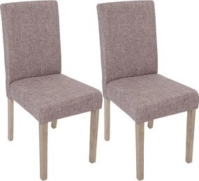 Krzesło do pisania Littau (zestaw 2 sztuk),  tkanina, szary, konstrukcja nóg - dąb