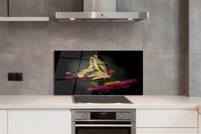 Panel Szklany Delikatny Motyl na Płatku