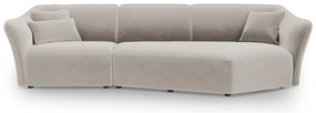 Beżowy aksamitny narożnik Tokyo – Cosmopolitan Design