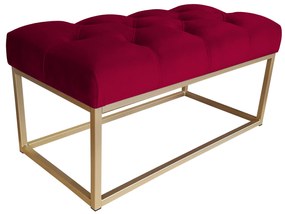 Ławka CHESTERFIELD LOFT podstawa złota pufa podnóżek MG31