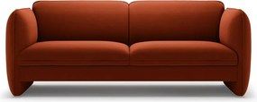 Ceglasta aksamitna sofa 204 cm Georgia – Micadoni