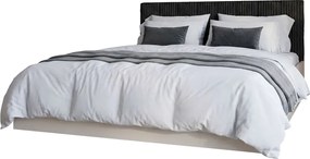 Beżowe łóżko z materacem i stelażem 160x200 D0-N98