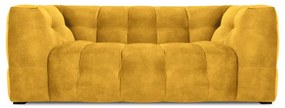 Żółta aksamitna sofa Windsor &amp; Co Sofas Vesta, 208 cm