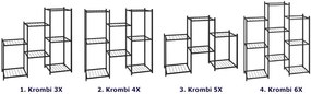 Minimalistyczny czarny kwietnik z metalu E6-B98