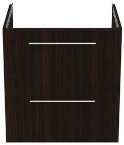 Ciemnobrązowa wisząca szafka pod umywalkę w dekorze dębu 60x63 cm i.Life B – Ideal Standard