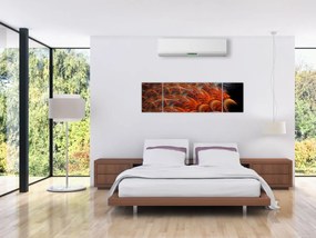 Obraz - Abstrakcyjna imitacja piór (170x50 cm)