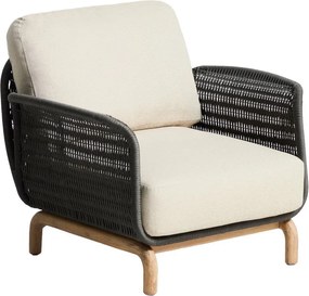 Beżowy tapicerowany fotel ogrodowy Alipa – Kave Home