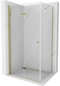 Mexen Lima kabina prysznicowa składana 70 x 90 cm, transparent, złota - 856-070-090-50-00