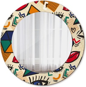 Lustro dekoracyjne okrągłe Styl pop art