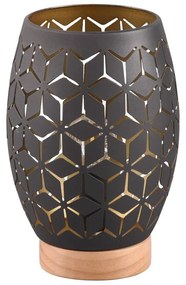 Czarna lampa stołowa (wys. 21 cm) Bidar – Reality