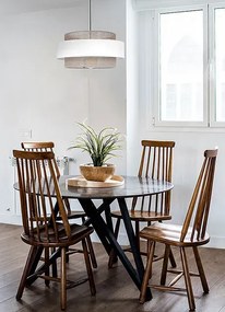 Abażurowa lampa wisząca w stylu boho - A519-Esmix