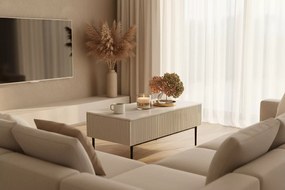 Stolik kawowy Nicole 120 cm - kaszmir / czarne nóżki