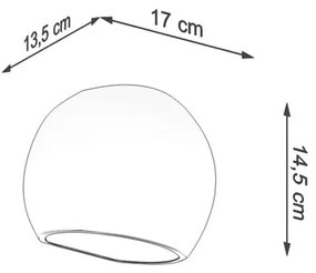 Ceramiczny okrągły kinkiet biały połysk - S486-Wets