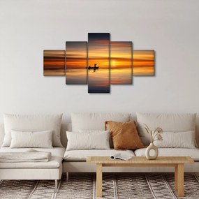 Obraz - żeglowanie na łodzi (125x70 cm)