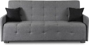Sofa z Funkcją Spania ARIA Wersalka Rozkładana Dwuosobowa Szara Nowoczesna do Salonu