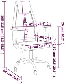 Szare wygodne krzesło do biurka z regulacją wysokości - Inavi