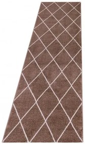 Dywan nowoczesny Rio romby ceglany 80 cm x 250 cm