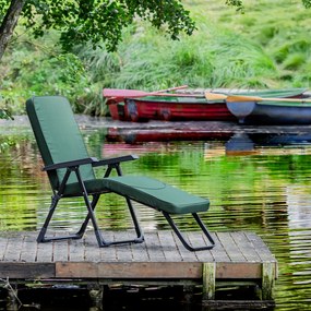 Leżak ogrodowy z podnóżkiem Modena Black Edition kwadrat H024-32PB PATIO