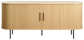 Niska komoda w dekorze dębu z drzwiami przesuwnymi 76x180 cm Nola – Unique Furniture