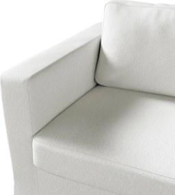 Pokrowiec na sofę Karlstad 3-osobową nierozkładaną, długi kolor kremowy tkanina strukturalna