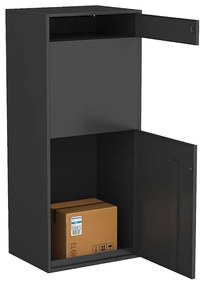 Skrzynka na paczki antracytowa - dł. 45 x szer. 35 x wys. 105 cm - COLIBRI