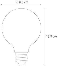 Zestaw 5 żarówek LED E27 o przyciemnianym świetle, opalowe G95 5W 450lm 3000K