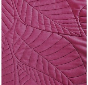 Fioletowa narzuta na łóżko z wzorem LEAVES Rozmiar: 200 x 220 cm