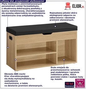 Siedzisko z szafką na buty dąb sonoma - Cesa