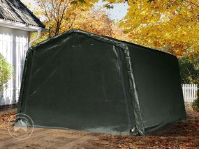 TOOLPORT 3,3x4,7m, Plandeka PE, Namiot garażowy, ciemnozielony - (8050)