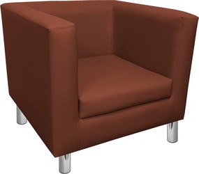 Fotel Monaco tkanina Eko-skóra : Kolor nogi - Chrom, Kolor tkaniny - EKO-SKÓRA - 3D, Wysokość nogi - 15 cm
