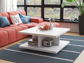 Stolik kawowy Grafi 80x80 biały mat