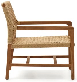 Drewniany fotel ogrodowy w naturalnym kolorze Sabolla – Kave Home