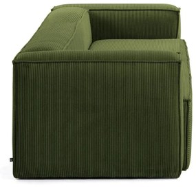 Zielona sztruksowa sofa 240 cm Blok – Kave Home