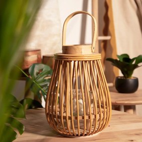 Lampion GARNITTO pleciony naturalny 10,5x30 cm HOMLA