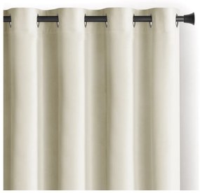 Kremowa aksamitna zasłona częściowo zaciemniająca (dimout) 140x270 cm Eyelets – Restilo