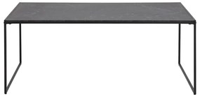 Stolik z blatem w dekorze marmuru w kolorze matowej czerni 60x120 cm Infinity – Actona