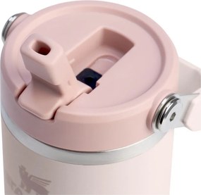 Jasnoróżowy termos ze stali nierdzewnej 410 ml IceFlow™ Flip Straw 2.0 Tumbler Rose Quartz – Stanley