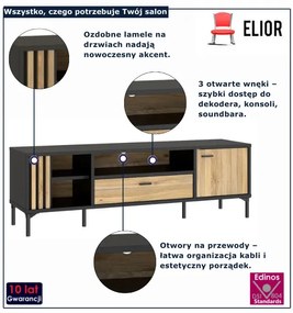 Szafka stylowa RTV dąb mauvella T7-C18